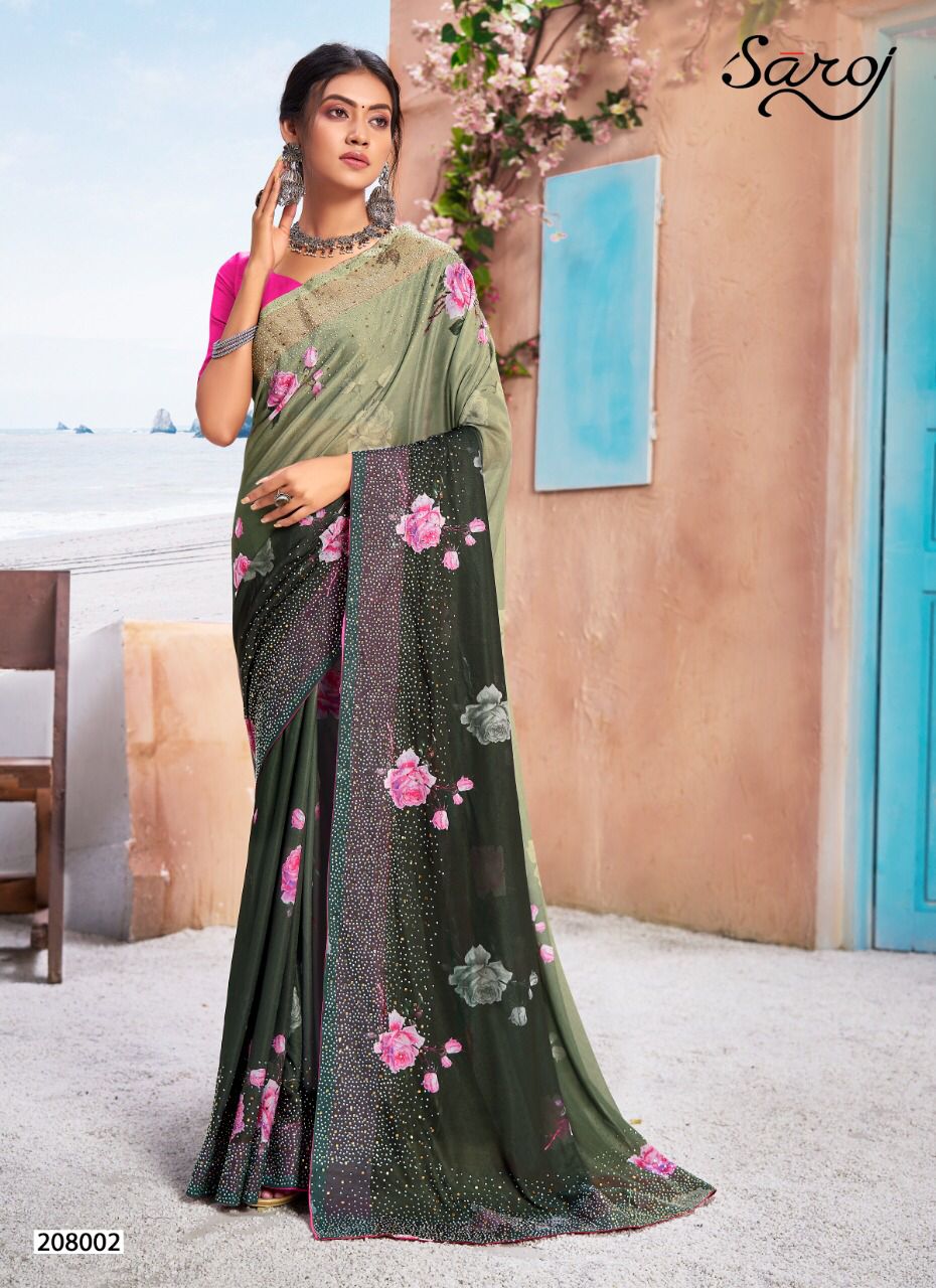 Saroj Monali 2 Festive Wear Designer Important Lycra Digital Printed Saree Collection
